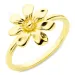 blomst ring i forgylt messing - Eliné