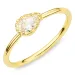 zirkon ring i forgylt messing - Eliné
