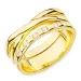 zirkon ring i forgylt messing - Eliné