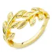 blad ring i forgylt messing