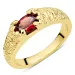 granat ring i forgylt messing - Eliné