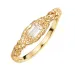 klar quartz ring i forgylt messing - Eliné