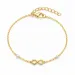 infinity perle armbånd i forgylt messing - Eliné