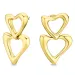 vanntette hjerte øredobber i forgylt stål - OCEANA