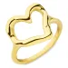 vanntett hjerte ring i forgylt stål - OCEANA
