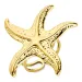vanntett sjøstjerne ring i forgylt stål - OCEANA