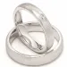 Strukturert hjerte gifteringer i 14 karat hvitt gull 0,030 ct - par