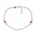 rosa zirkon armbånd i sølv