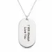 dogtag Navnehalskjede med anheng i sølv - My Letter