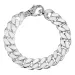 BNH panserarmbånd i sølv 18,5 cm x 10,5 mm