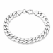 BNH panserarmbånd i sølv 21 cm x 8,6 mm