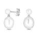 8 - 9 mm perle øredobber i sølv