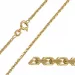 BNH Anker facet halskjede i 14 karat gull 70 cm x 1,6 mm