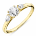 lab grown diamant ring i 9 karat gull 0,50 ct 0,20 ct