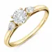 lab grown diamant ring i 9 karat gull 0,50 ct 0,20 ct