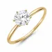 0,50 ct lab grown diamant solitairering i 9 karat gull 0,50 ct