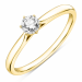 0,50 ct lab grown diamant solitairering i 9 karat gull 0,50 ct
