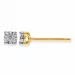 firkantet diamant briljantøredobb i 14 karat gull med diamant 