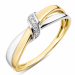 lab grown diamant ring i 9 karat gull og hvitt gull 0,03 ct