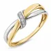 lab grown diamant ring i 9 karat gull og hvitt gull 0,03 ct