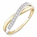 lab grown diamant ring i 9 karat gull og hvitt gull 0,08 ct