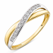 lab grown diamant ring i 9 karat gull og hvitt gull 0,08 ct