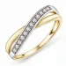 lab grown diamant ring i 9 karat gull og hvitt gull 0,08 ct