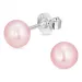 6-6,5 mm rosa perleørepynt i sølv