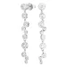 lange zirkon øredobber i sølv - Bubbly Sparkle