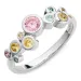 multifarget zirkon ring i sølv - Bubbly Twist