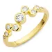 zirkon ring i forgylt sølv - Bubbly Sparkle