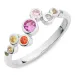 multifarget zirkon ring i sølv - Bubbly Twist