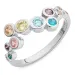 multifarget zirkon ring i sølv - Bubbly Twist