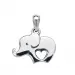 Hjerte elefant anheng i sølv