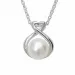 perle halskjede i sølv