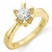 diamant ring i 14 karat gull 0,50 ct