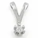 kampanje - diamant anheng i 14 karat hvitt gull 0,05 ct