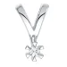 diamant solitaireanheng i 14 karat hvitt gull 0,05 ct