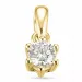 diamant solitaireanheng i 14 karat gull 0,20 ct