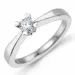 0,20 ct solitaire ring i 14 karat hvitt gull