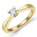 0,30 ct solitaire ring i 14 karat gull