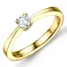 0,30 ct solitaire ring i 14 karat gull