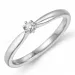 0,10 ct solitaire ring i 14 karat hvitt gull