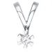 diamant solitaireanheng i 14 karat hvitt gull 0,10 ct