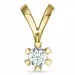 0,40 ct lab grown diamant solitaireanheng i 14 karat gull 0,40 ct