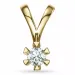 0,30 ct lab grown diamant solitaireanheng i 14 karat gull 0,30 ct