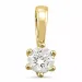 diamant solitaireanheng i 14 karat gull 0,20 ct