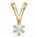 diamant solitaireanheng i 14 karat gull 0,30 ct