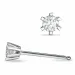 2 x 0,10 ct kampanje - diamant ørestikker i 14 karat hvitt gull med diamant 