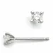 2 x 0,10 ct kampanje - diamant ørestikker i 14 karat hvitt gull med diamant 